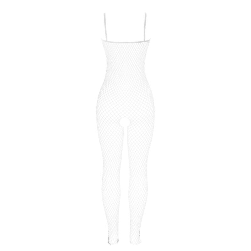 SUBBLIME - 951740 BODYSTOCKING BRANCO REDE DE ARRASTO SEM FUNDO COM LAOS TAMANHO ÚNICO