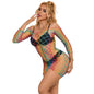 SUBBLIME - 952426 RAINBOW MANGA LONGA FISHNET VESTIDO TAMANHO ÚNICO