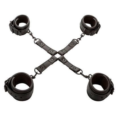 CALEXOTICS - NOCTURNAL CONECTOR HOG TIE CUERO AJUSTÁVEL PRETO