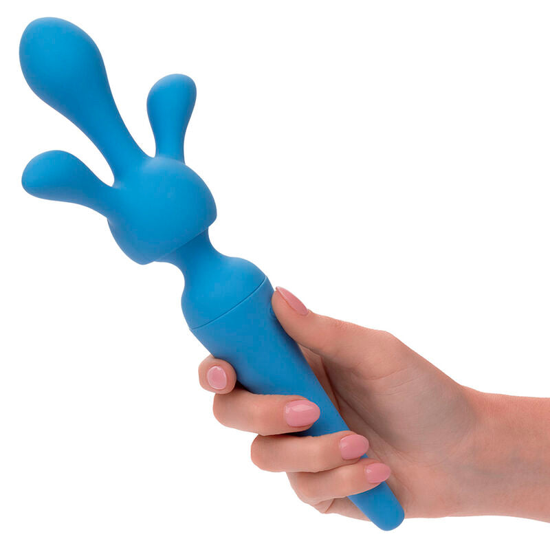 CALEXOTICS - COUTURE KIT VIBRADOR WAND 10 VIBRAÇÕES AZUL