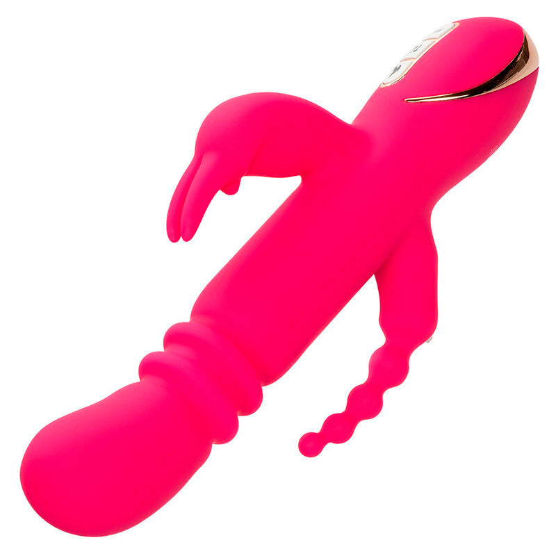 CALEXOTICS - JACK FANTASY VIBRADOR TRIPLO AQUECIDO COELHO ROSA