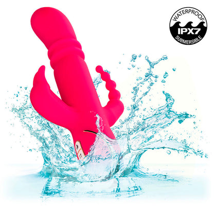 CALEXOTICS - JACK FANTASY VIBRADOR TRIPLO AQUECIDO COELHO ROSA