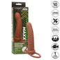 CALEXOTICS - MAXX RIBBED DUAL PENETRATOR 10 VIBRAÇÕES MARROM