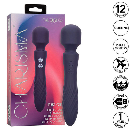 CALEXOTICS - CHARISMA MYSTIQUE MASSAGER DUAL MOTORS 12 FUNÇÕES 20,5 CM X 4,5 CM ROXO