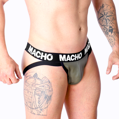 MACHO - MX27GR COURO JOCK CINZA BEGE XL