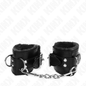 KINK - PULSO FORRO DE PELE PRETO COM CINTO PRETO AJUSTÁVEL 17-29 CM X 6 CM
