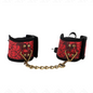KINK - ALMOFADAS DE PULSO SCANDAL VERMELHO-PRETO DETALHES DE RENDA 24,5 CM X 6,5 CM