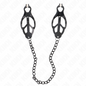 KINK - PINÇAS DE TREVO JAPONÊS COM CORRENTE PRETA 30 CM