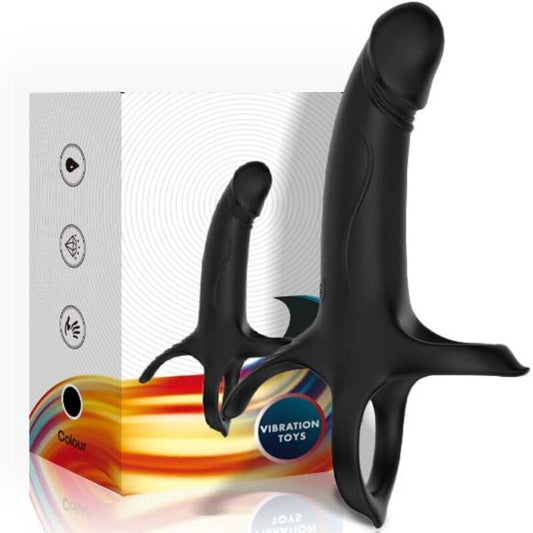 ARMONY - DILDO WITH RING & VIBRATOR BLACK