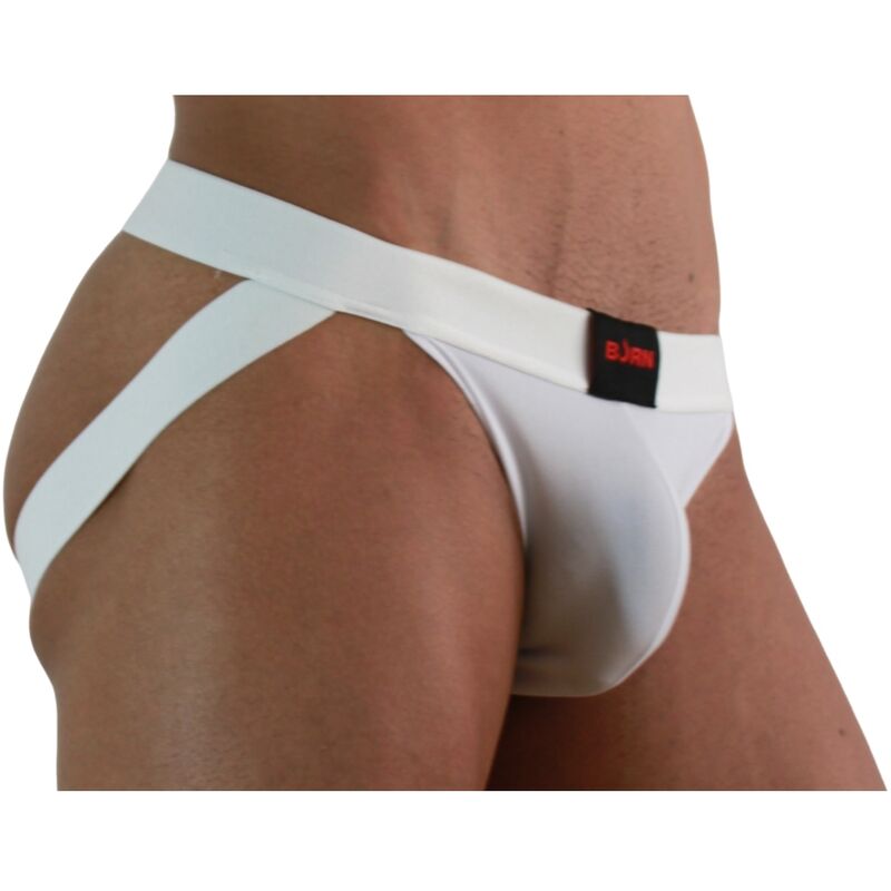 BURN - 007 JOCK LYCRA WHITE M