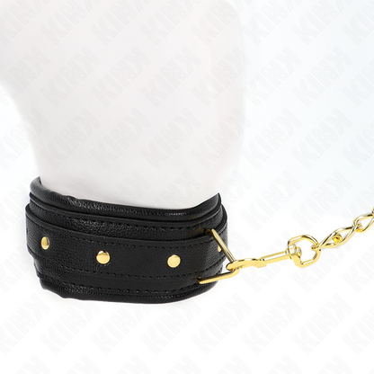 KINK - COLAR COM ESPONJA ALÇA DE IMITAÇÃO DE COURO MODELO 1 AJUSTÁVEL 37-54 CM X 3 CM