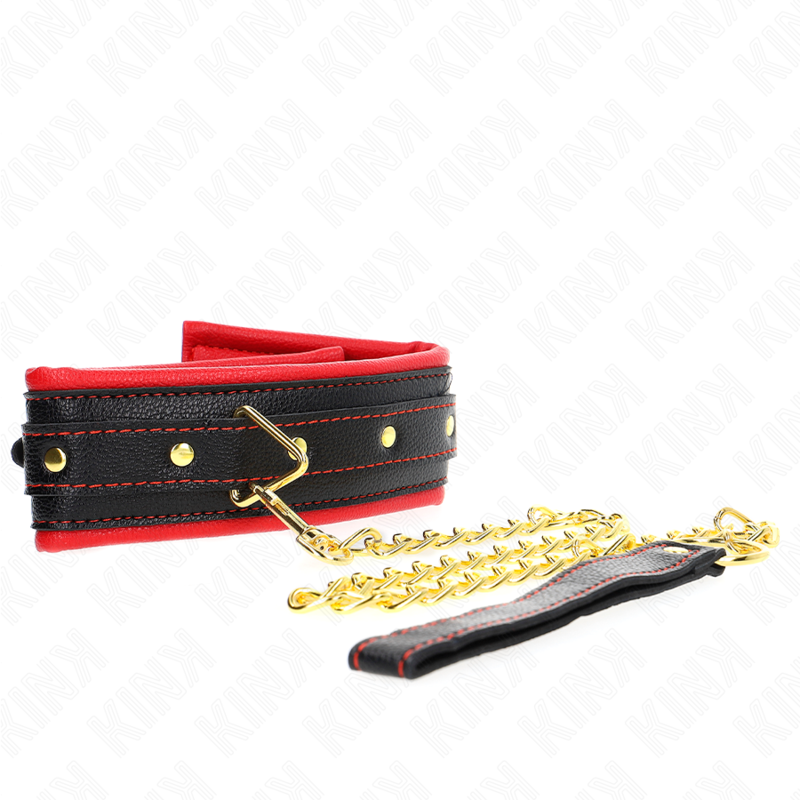 KINK - NECKLACE WITH SPONGE IMITATION LEATHER STRAP MODEL 2 ADJUSTABLE 37-54 CM X 3 CM