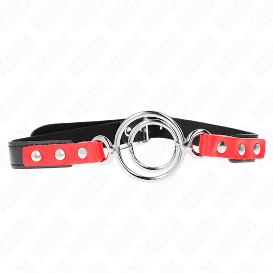 KINK - GAG WITH MULTIPLE O-RINGS 4 / 4.8 CM RED 38 X 56 CM