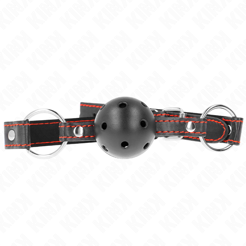 KINK - HOLLOW HARD BLACK BALL GAG MODEL 2 65 x 2.5 CM