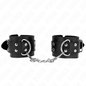 KINK - PUNHOS COM FIVELA DUPLA PRETO AJUSTÁVEIS 19-26 CM