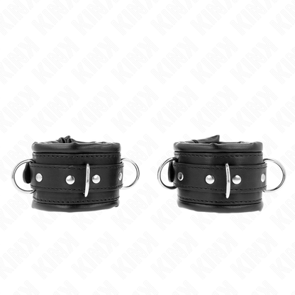 KINK - PULSO PESADO COM FORRO DE PELE PRETA AJUSTÁVEL 20-30 CM X 6 CM