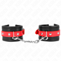 KINK - PULSO PRETO COM CINTO VERMELHO AJUSTÁVEL 17-28 CM X 6 CM