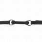 KINK - MORDAÇA DE OSSO COM ALÇA DE COURO PRETA AJUSTÁVEL 41-57 CM