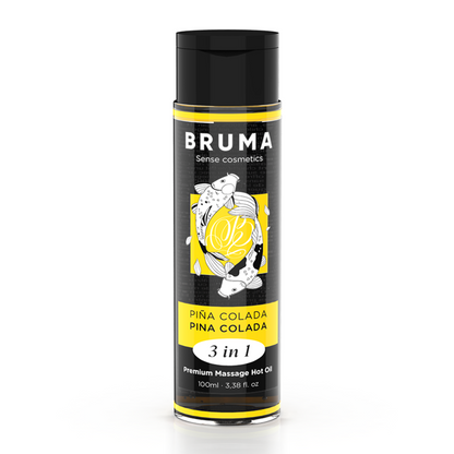 BRUMA - ÓLEO DE MASSAGEM PREMIUM EFEITO CALOR SABOR PINA COLADA 3 EM 1 - 100 ML