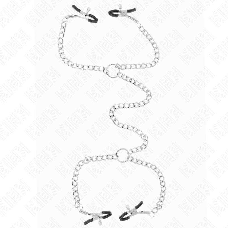 KINK - 4 CHAIN NIPPLE CLAMPS 32 CM WITH LITTLE CHAINS 14 CM