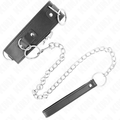 KINK - COLAR COM TRELA 65 CM 3 ANÉIS MODELO 2 AJUSTÁVEL 36-43 CM X 5 CM