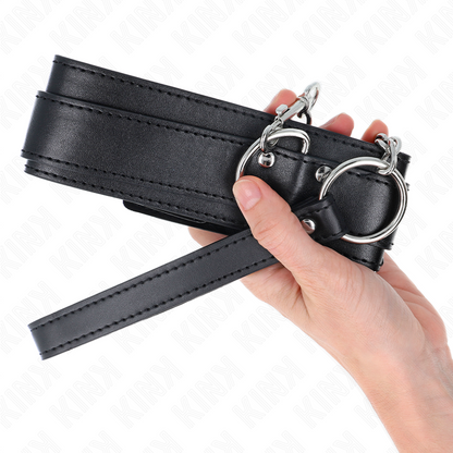 KINK - COLAR COM ALÇA 65 CM FIVELAS PRATA AJUSTÁVEIS 33-46 CM X 5,5 CM