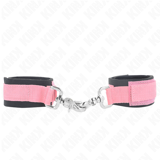 KINK - ADJUSTABLE NEOPRENE WRIST RESTRAINTS PINK ADJUSTABLE 22-34 CM