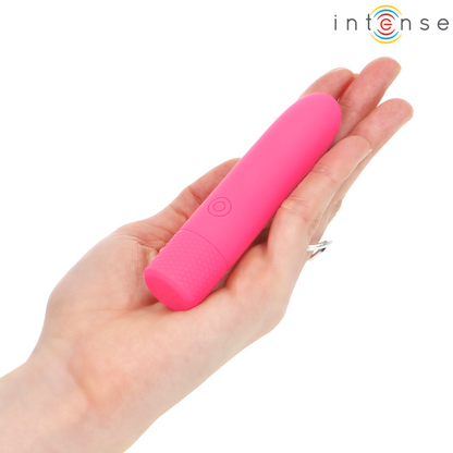 INTENSE - SYMONE USB RECHARGEABLE VIBRATING BULLET 8 VIBRATIONS PINK 10 X 2.2 CM