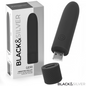 BLACK & SILVER - GERI USB RECARREGÁVEL VIBRATÓRIA BULLET 8 VIBRAÇÕES PRETO 10 X 2,2 CM - Infernum Store