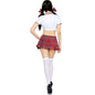 LEG AVENUE - TRAJE CLÁSSICO DE MISS COLLEGIATE VERMELHO/BRANCO S/M