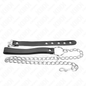 KINK - ANEL DE COURO PARA PÊNIS COM CORRENTE 21,5 X 2 CM E CORRENTE DE METAL 60 CM