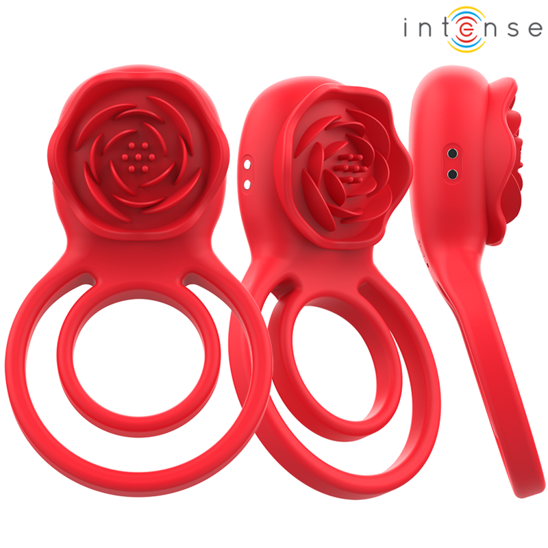 INTENSE - GAIL ESTIMULADOR ROSE 10 VIBRAÇÕES VERMELHO CONTROLE REMOTO