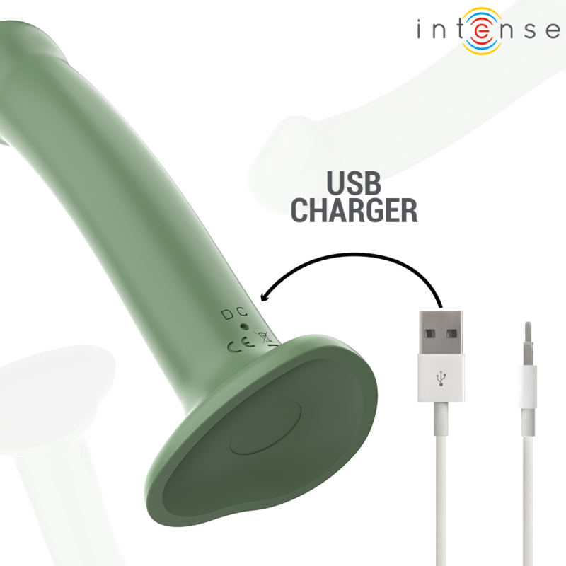 INTENSE - BECCA VIBRADOR COM VENTOSA 10 VIBRAÇÕES VERDE CONTROLE REMOTO