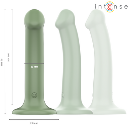 INTENSE - BECCA VIBRADOR COM VENTOSA 10 VIBRAÇÕES VERDE CONTROLE REMOTO