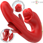 INTENSE - NATHY DUPLO VIBRADOR COM BOCA MULTIFUNCIONAL ESTIMULANTE VERMELHO