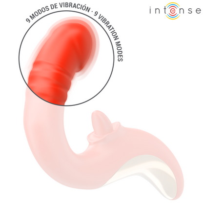 INTENSE - VIBRADOR E ESTIMULADOR PAULINA EM FORMA DE U VERMELHO