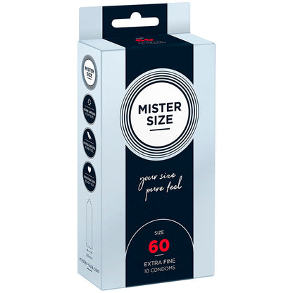 MISTER SIZE - PRESERVATIVO TAMANHO XL 60 MM (10 UNIDADES)