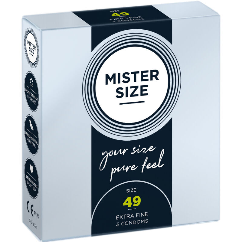 MISTER SIZE - PRESERVATIVO TAMANHO S 49 MM (3 UNIDADES)