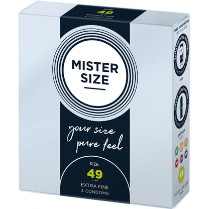 MISTER SIZE - PRESERVATIVO TAMANHO S 49 MM (3 UNIDADES)