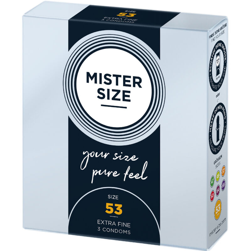 MISTER SIZE - PRESERVATIVO TAMANHO M 53 MM (3 UNIDADES)