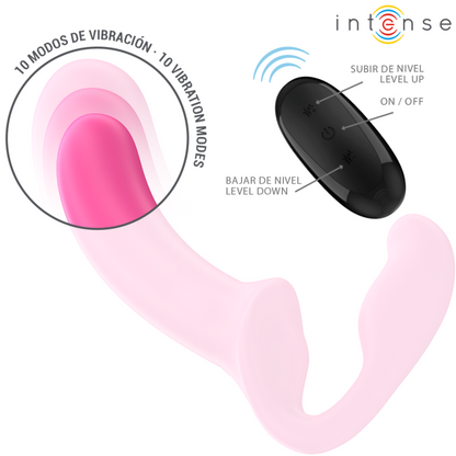 INTENSE - AMY DOUBLE VIBRATOR 20 CM ROSA CONTROLE REMOTO