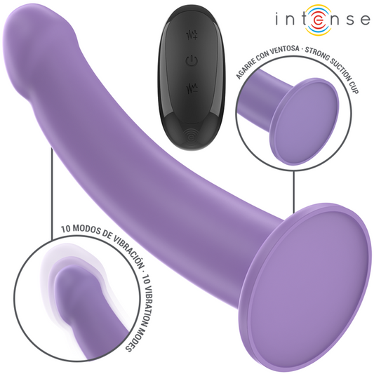 INTENSE - EDDIE VIBRATOR 17.5 CM 10 VIBRATIONS PURPLE REMOTE CONTROL