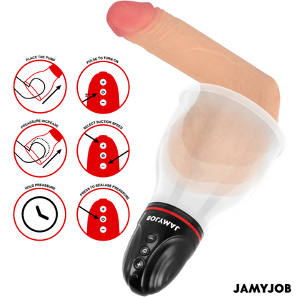 JAMYJOB - BOMBA DE TESTÍCULOS AUTOMÁTICA XPAND LITE 3 NÍVEIS DE SUCÇÃO CINZA