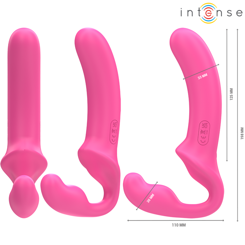 INTENSE - AMY DOUBLE VIBRATOR 20 CM ROSA CONTROLE REMOTO