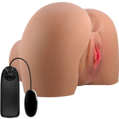 CRAZY BULL - VIBRADOR MILA BUTT COM CONTROLE REALISTA DE VAGINA E ÂNUS REMOTO