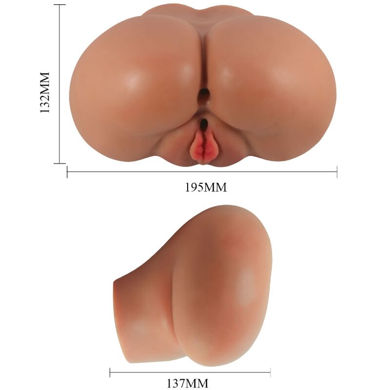 CRAZY BULL - VIBRADOR LUNA COM CONTROLE REMOTO REALISTA DE VAGINA E ÂNUS