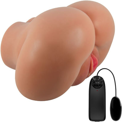 CRAZY BULL - VIBRADOR LUNA COM CONTROLE REMOTO REALISTA DE VAGINA E ÂNUS