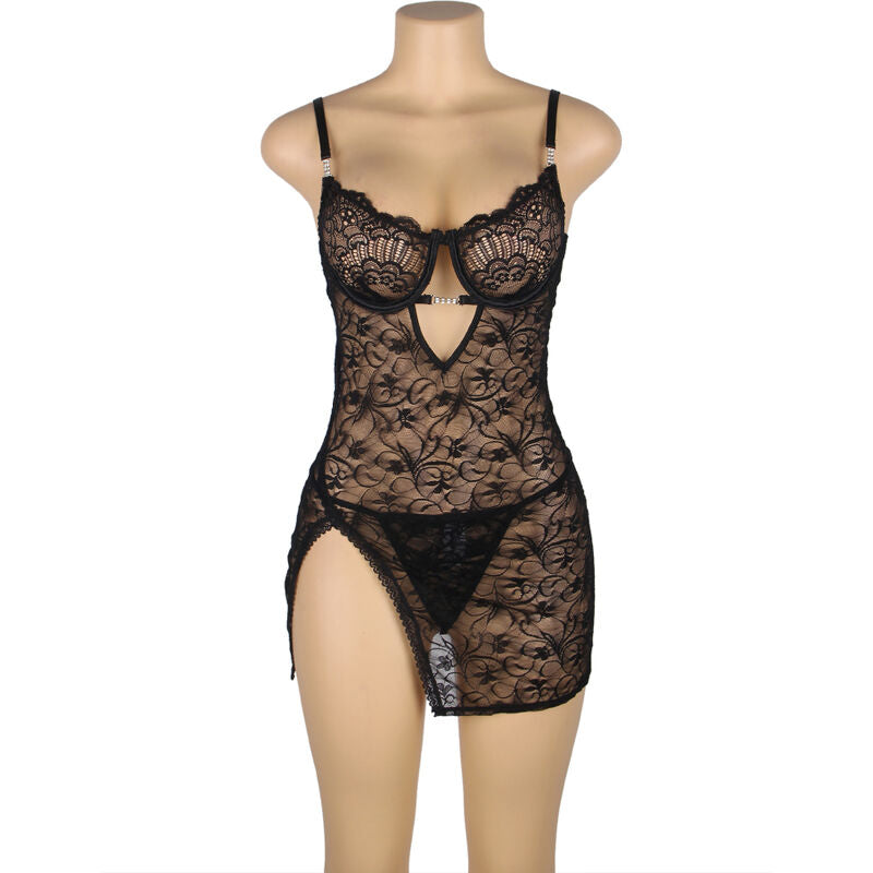 SUBBLIME - 954185 BABYDOLL DE RENDA COM ALÇAS AJUSTÁVEIS PRETO S/M