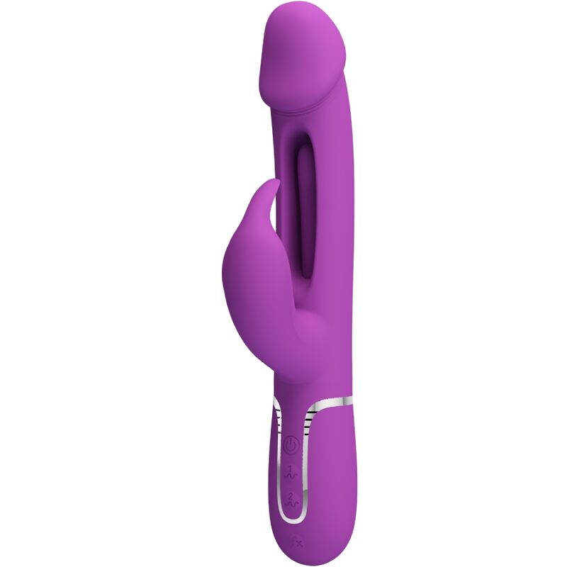 PRETTY LOVE - KAMPAS 3 IN 1 MULTIFUNCTION RABBIT VIBRATOR  PURPLE