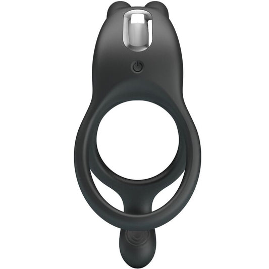 PRETTY LOVE - SETH DOUBLE VIBRATING RING RABBIT 7 VIBRATIONS BLACK